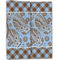 Gingham & Elephants Linen Placemat - Folded Half (double sided)