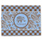 Gingham & Elephants Single-Sided Linen Placemat - Single w/ Name or Text