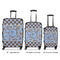 Gingham & Elephants Luggage Bags all sizes - With Handle