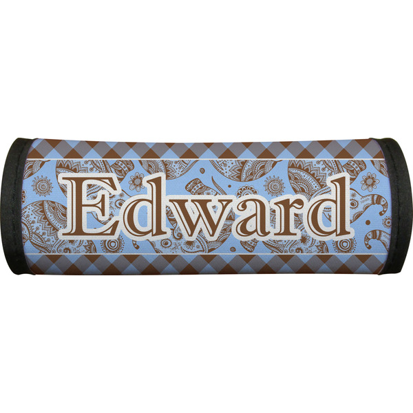 Gingham & Elephants Luggage Handle Wrap