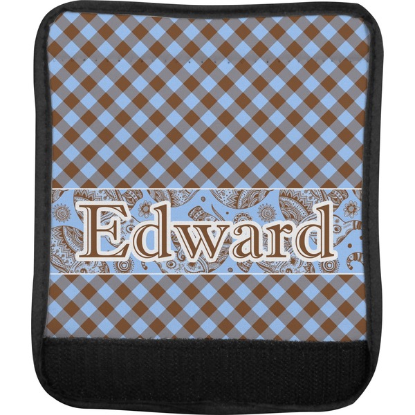 Gingham & Elephants Luggage Handle Wrap (Approval)