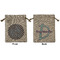 Gingham & Elephants Medium Burlap Gift Bag - Front & Back (Personalized)