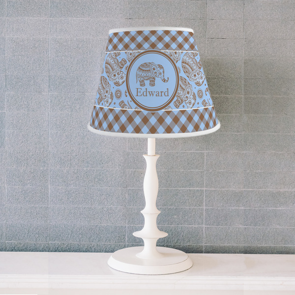 Gingham & Elephants Poly Film Empire Lampshade - Lifestyle