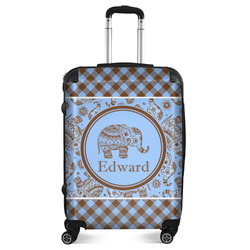 Gingham & Elephants Suitcase - 24" Medium - Checked (Personalized)