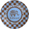 Gingham & Elephants Melamine Plate (Personalized)