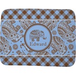 Gingham & Elephants Memory Foam Bath Mat - 48"x36" (Personalized)