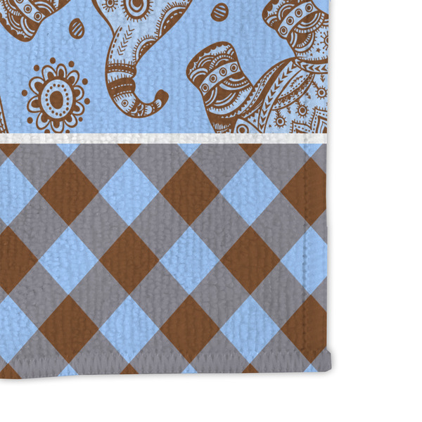 Gingham & Elephants Microfiber Dish Rag - DETAIL