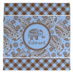 Gingham & Elephants Microfiber Dish Towel (Personalized)