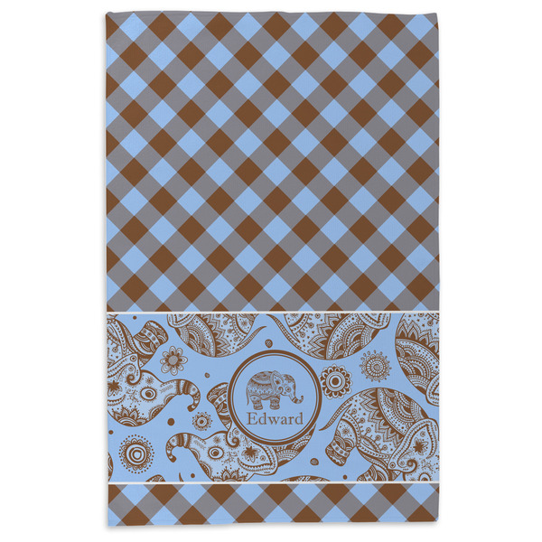 Gingham & Elephants Microfiber Dish Towel - APPROVAL