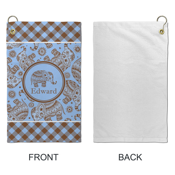 Gingham & Elephants Microfiber Golf Towels - Small - APPROVAL