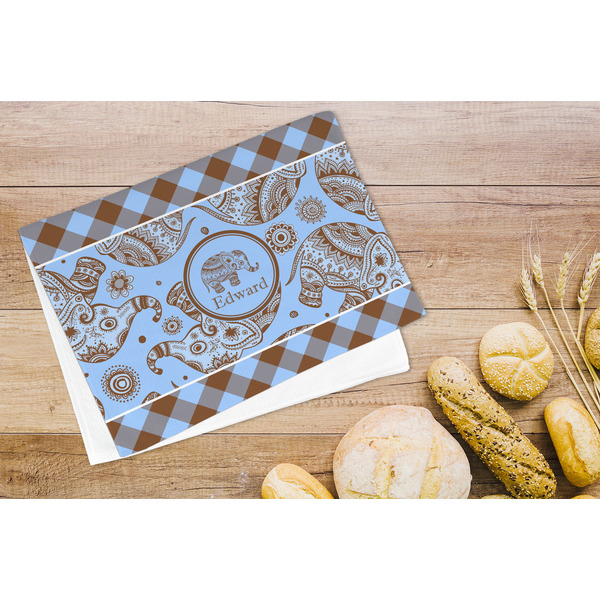 Gingham & Elephants Microfiber Kitchen Towel - LIFESTYLE