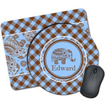 Gingham & Elephants Mouse Pad (Personalized)