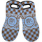 Gingham & Elephants Neoprene Oven Mitts - Set of 2 w/ Name or Text