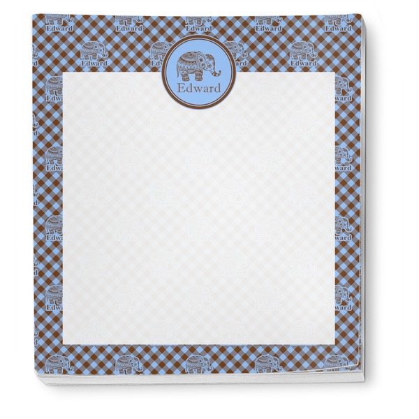 Gingham & Elephants Notepad - Apvl