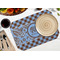 Gingham & Elephants Octagon Placemat - Single front (LIFESTYLE) Flatlay
