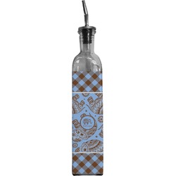 Gingham & Elephants Oil Dispenser Bottle (Personalized)
