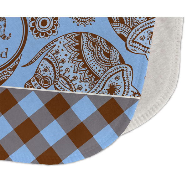 Gingham & Elephants Old Burp Detail