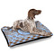 Gingham & Elephants Outdoor Dog Beds - Large - IN CONTEXT