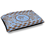 Gingham & Elephants Dog Bed w/ Name or Text