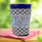 Gingham & Elephants Party Cup Sleeves - with bottom - Lifestyle