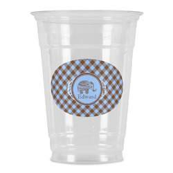 Gingham & Elephants Party Cups - 16oz (Personalized)