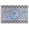Gingham & Elephants Disposable Paper Placemat - Front View