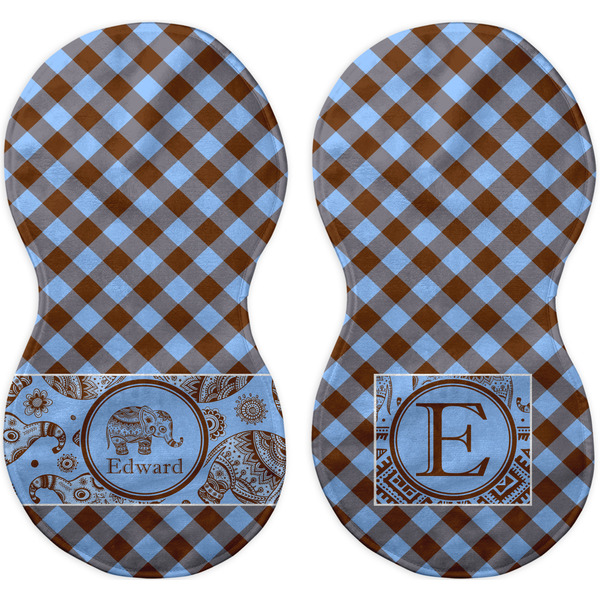 Gingham & Elephants Peanut Shaped Burps - Approval