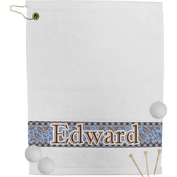 Gingham & Elephants Golf Bag Towel (Personalized)