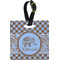 Gingham & Elephants Personalized Square Luggage Tag