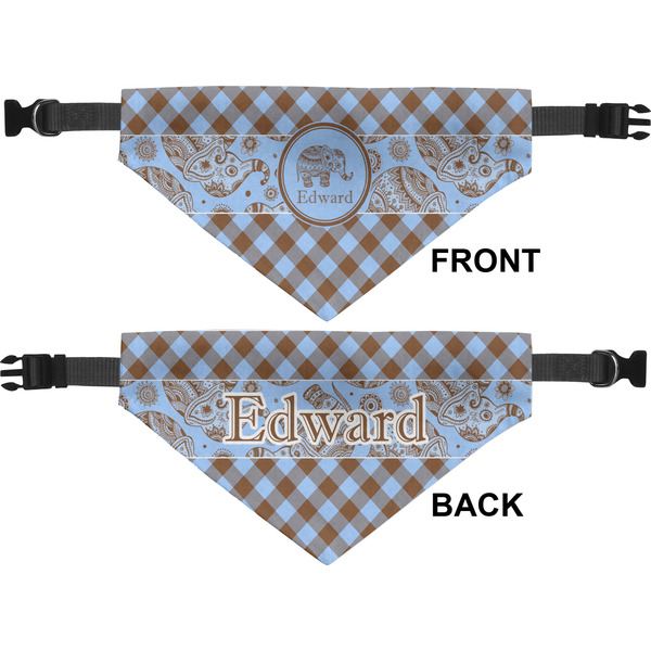 Gingham & Elephants Pet Bandana Approval