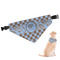 Gingham & Elephants Dog Bandana - Large (Personalized)