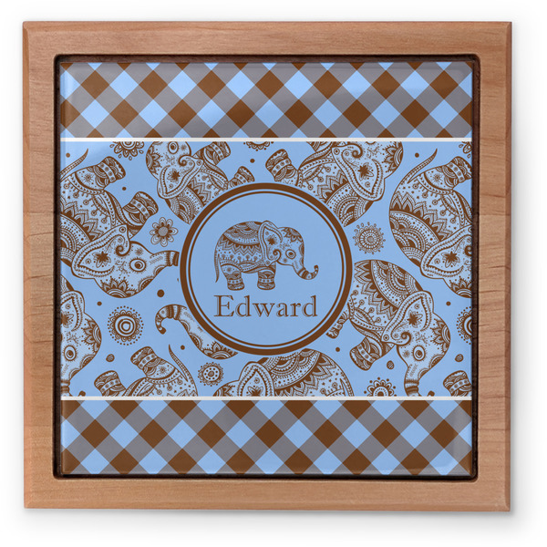 Gingham & Elephants Pet Urn - Apvl