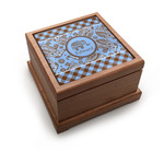 Gingham & Elephants Pet Urn w/ Name or Text