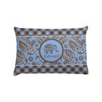 Gingham & Elephants Pillow Case - Standard (Personalized)