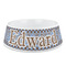 Gingham & Elephants Plastic Dog Bowl - Medium (Personalized)