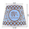 Gingham & Elephants Poly Film Empire Lampshade - Dimensions