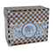 Gingham & Elephants Wood Recipe Box - Full Color Print (Personalized)