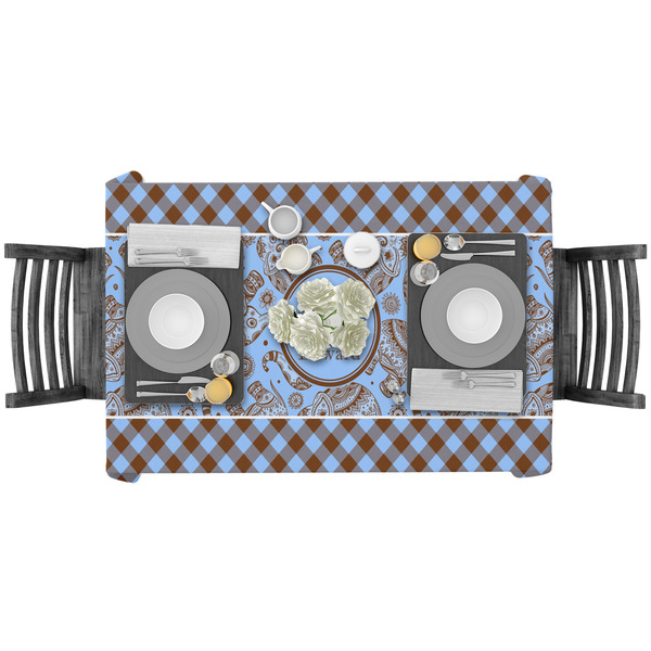 Gingham & Elephants Rectangular Tablecloths - LIFESTYLE