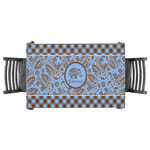 Gingham & Elephants Tablecloth - 58"x58" (Personalized)
