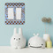 Gingham & Elephants Rocker Light Switch Covers - Double - IN CONTEXT