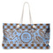 Gingham & Elephants Large Tote Bag with Rope Handles (Personalized)
