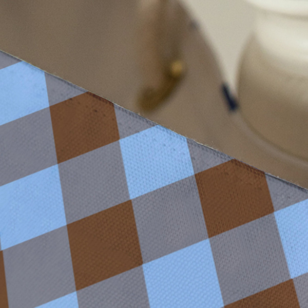 Gingham & Elephants Large Rope Tote - Close Up View