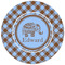 Gingham & Elephants Round Mousepad - APPROVAL