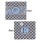 Gingham & Elephants Security Blanket - Front & Back View