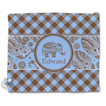 Gingham & Elephants Security Blankets - Double Sided (Personalized)