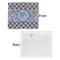 Gingham & Elephants Security Blanket - Front & White Back View