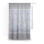 Gingham & Elephants Sheer Curtain (Personalized)