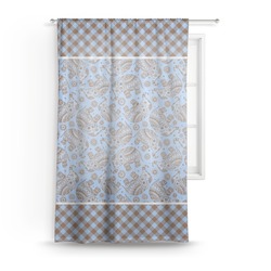 Gingham & Elephants Sheer Curtain