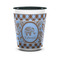 Gingham & Elephants Shot Glass - Two Tone - FRONT