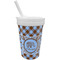 Gingham & Elephants Sippy Cup with Straw (Personalized)